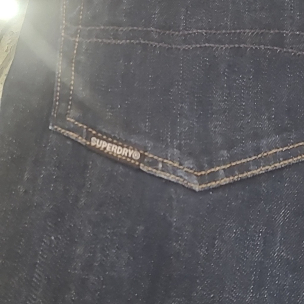 SUPER DRY MEN'S CONNOR BLUE TAPER JEANS PANTS 34 - Picture 8 of 13